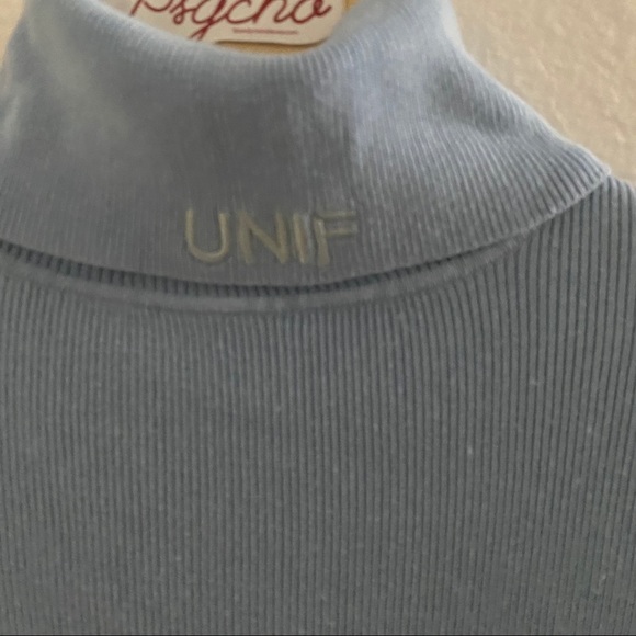 UNIF baby blue Embroidered turtleneck - Picture 2 of 4